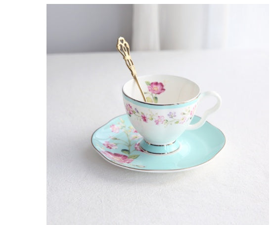 Bone China European Style Simple Gold Rim Coffee Cup