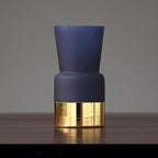 Nordic Light Luxury Frosted Gold Edge Glass Bottle Vase Decoration