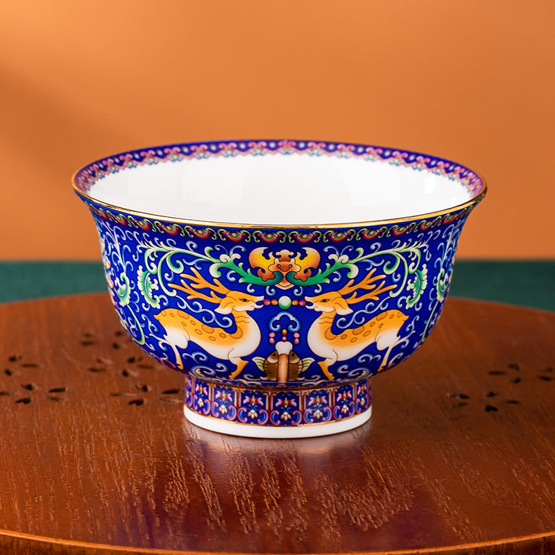 Elk Bone China National Pomegranate Bowl