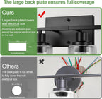 4-Light Bathroom Light Fixtures, Bathroom Vanity Lights with Clear Glass Shades, Matte Black Bathroom Light Fixtures over mirror, Modern Bathroom Wall Lamp for Mirror Living Room Cabinet Bedroom Porch - Grand Goldman