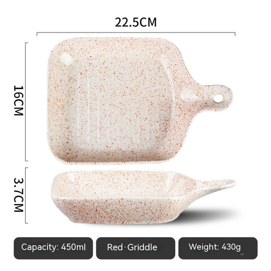 Japanese-style Set Handle Handle Plate Salad Bowl