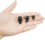 40 Counts Black Skull Mini Plastic Skull Heads Decor Halloween Skeleton Head for Crafts Bar Home Table Party Decorations - Grand Goldman