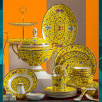 Household Style Enamel Bone China Tableware Set