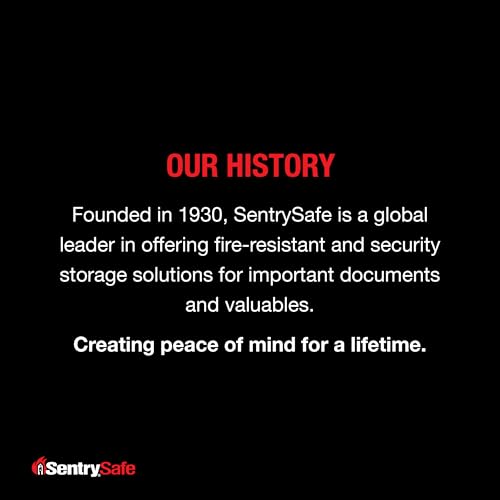 Caja fuerte ignífuga e impermeable SentrySafe SFW123ES con teclado digital, 1.23 pies cúbicos, negro