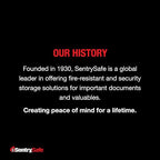SentrySafe Fireproof and Waterproof Large Safe with Digital Keypad, Override Key, and Adjustable Shelf for Home, Dorm, or Office, 0.81 Cubic Feet, FPW082HSB