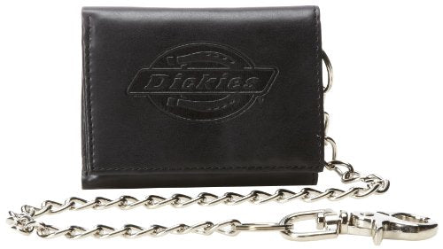 Portefeuille chaîne en cuir pour homme Dickies - Trifold haute sécurité avec fenêtre d'identification et poches pour cartes de crédit