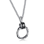 Cross Eternal Ring Pendant Necklace Stainless Steel Pendant Necklace for Men Women Best Friend Necklaces