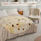 Heated Blanket Electric Blanket, Double Sided 260g Plus 260g Flannel Burritos Tortilla Heated Throw with 5 Heating Levels & 10 Hours Auto Off, Electric Wrap Blanket for Kids and Adults, Funny Gifts