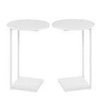 HDANI C End Table,Couch Table That Slide Under,Small Sofa Side Table in Living Room,Bedroom,Black