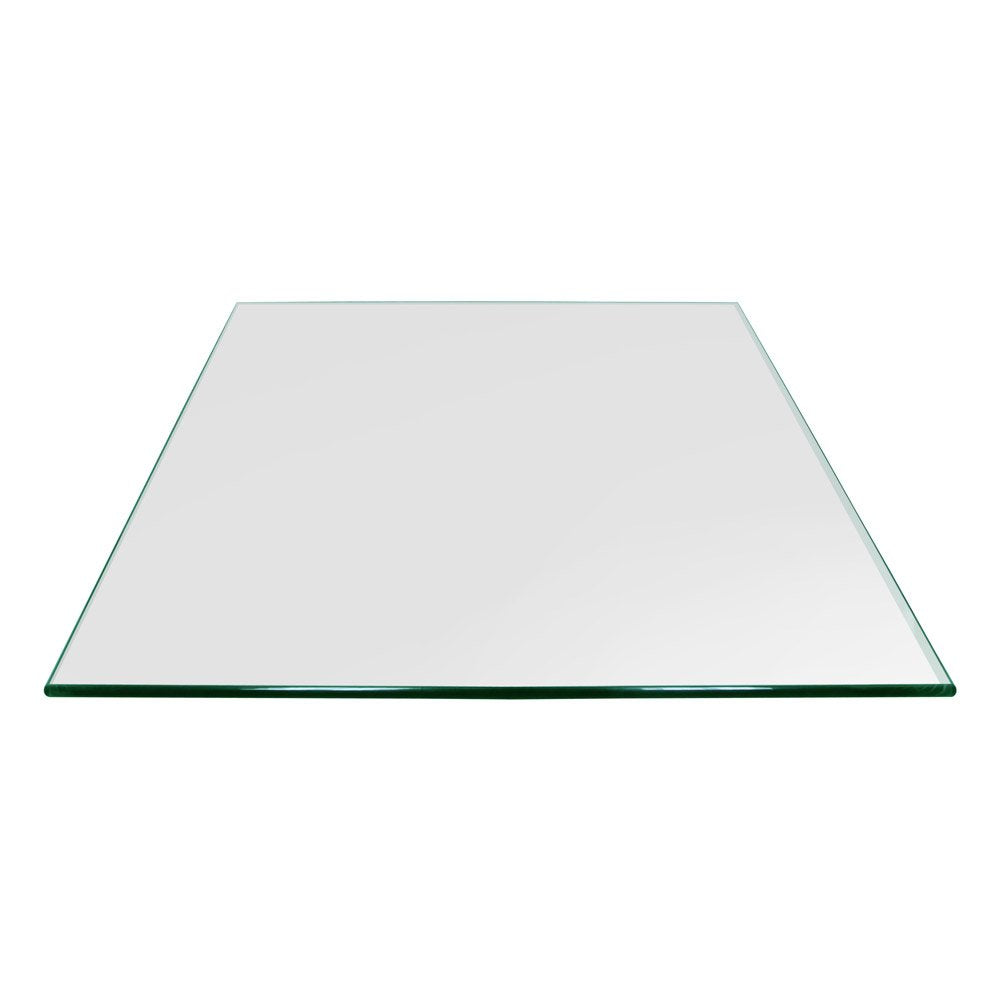 16 inch Square Glass Table Top - Tempered - 1/4" Thick Glass Surface, Safe Flat Polished, Eased Corners, Multipurpose for Dining Table, Patio, Coffee and End Table