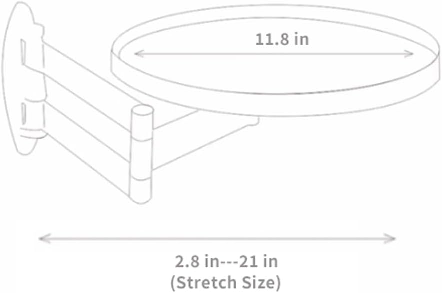 Wall Mounted Folding Table,Bedside Folding Coffee Table,Sofa Stand for Small Spaces,Supporting Stands, with Heavy - Durability Brackets，Perfect Addition to Bedside/Sofa Side/by The Desk