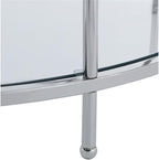 Convenience Concepts Royal Crest 2 Tier Round Glass Coffee Table, Clear Glass / Chrome Frame