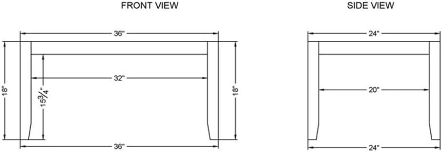 Alaterre Furniture Newport 36" L Faux Concrete and Wood Coffee Table