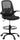Primy Drafting Chair Tall Office Chair with Flip-up Armrests Executive Ergonomic Computer Standing Desk Chair with Lumbar Support and Adjustable Footrest Ring (Black)