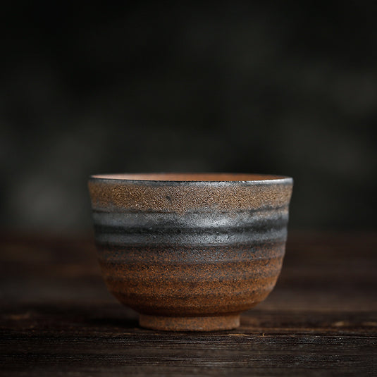 Ceramic Kung Fu Tea Cup Japanese Stoneware Tea Cup Handmade Retro Ceramic Tea Cup Tea Bowl Master Cup Single Cup