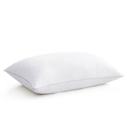 puredown® Goose Feathers and Down White Pillows with 100% Cotton Cover, Bed Sleeping Hotel Collection Pillows Set of 2, Standard Size