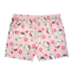Hello Kitty Girls Pajama Set - 2 Piece Cozy Girls Pjs with Button Down Short Sleeve & Shorts For Kids - Official Product Light Pink