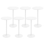 Giantex Two-in-one Bar Table with Detachable Pole, Metal Base, 24" Round Top, 40"/22" Two Convertible Height, Cocktail Table, Coffee Table, Pub Table for Dining Room, Restaurant, Kitchen (1, Black)