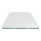 16 inch Square Glass Table Top - Tempered - 1/4" Thick Glass Surface, Safe Flat Polished, Eased Corners, Multipurpose for Dining Table, Patio, Coffee and End Table