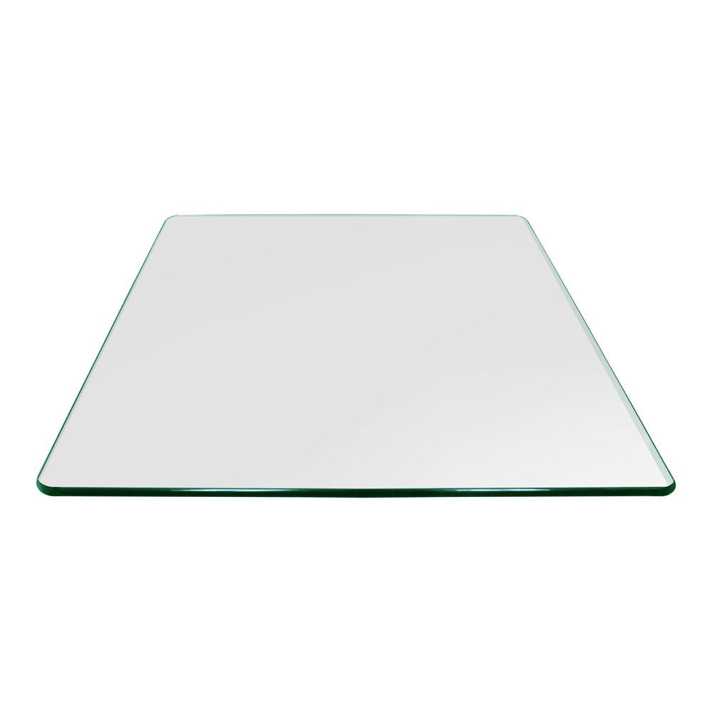 16 inch Square Glass Table Top - Tempered - 1/4" Thick Glass Surface, Safe Flat Polished, Eased Corners, Multipurpose for Dining Table, Patio, Coffee and End Table