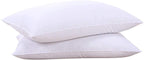 puredown® Goose Feathers and Down White Pillows with 100% Cotton Cover, Bed Sleeping Hotel Collection Pillows Set of 2, Standard Size