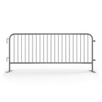 Angry Bull Barricades Metal Interlocking Steel Barricade (8.5 Ft. Heavy Duty, Bridge Feet, Grey Powder Coated, Set of 20)