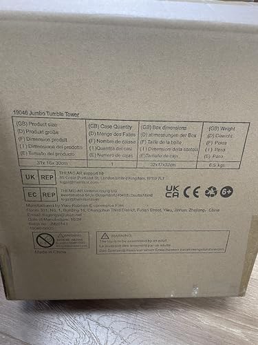 JacJoe オールプロジャイアントタンブルタワーゲーム、子供と大人のための屋外ゲーム、木製ブロックタワーヤードゲーム（大-1.87FT）