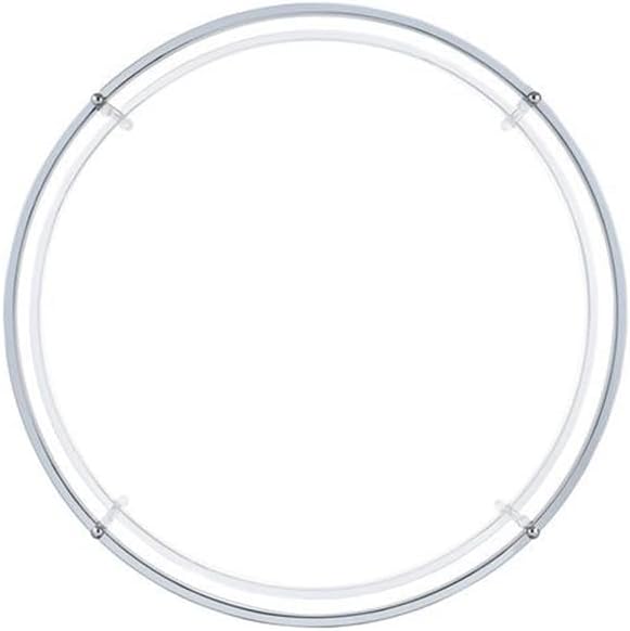 Convenience Concepts Royal Crest 2 Tier Round Glass Coffee Table, Clear Glass / Chrome Frame