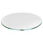 25 inch Round Glass Table Top - Tempered - 1/4" Thick Glass Surface, Safe Flat Polished, Multipurpose for Dining Table, Patio, Coffee and End Table