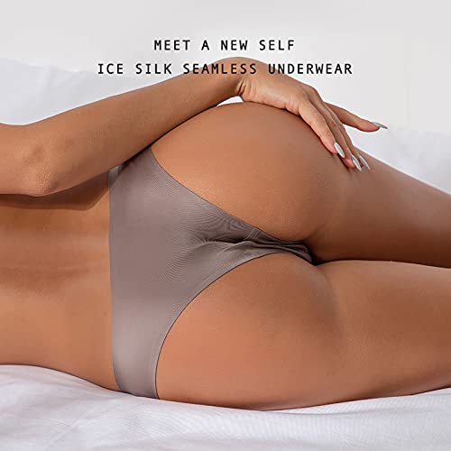VISSAY Kvinders Frække Undertøj 6-Pak - Sømløse Usynlige Trusser med Satin Hipsters Trusser, Åndbar Blød Sexet Lingeri, Usynlig Komfort til Hverdagsbrug (Ropa Interior Mujer)(XS)