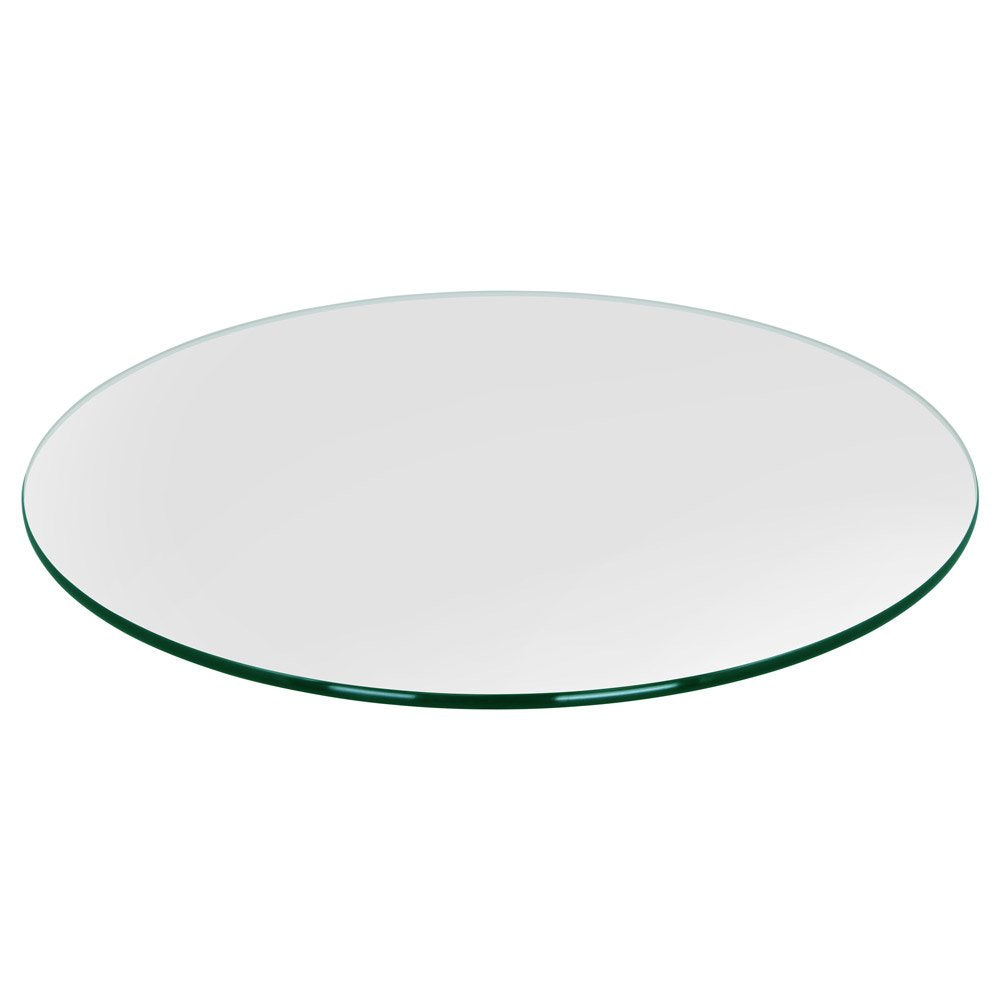 25 inch Round Glass Table Top - Tempered - 1/4" Thick Glass Surface, Safe Flat Polished, Multipurpose for Dining Table, Patio, Coffee and End Table