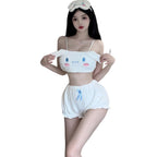 Women's sexy cosplay flannel underwear Japanese anime kawaii cute plush bathrobe pajamas