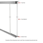 Outwater Industries' Aluminum Sliding Door Track with Mounting Leg for 1/4'' Glass or Wood Door Panels | 3 Foot Upper and Lower Track Set