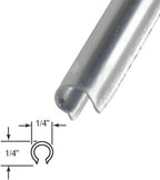 Easy Fix Hardware Snap On Repair Track Cover 1/4" inch for Sliding Patio Glass Doors | Sliding Door Repair Replacement Stainless Steel | Fix Sliding Glass Door Track Cover (6 Feet)