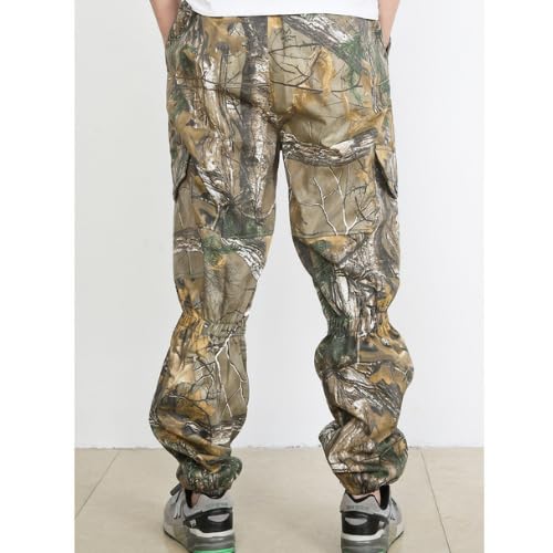 AGCOAH Men's Hot Weather Camouflage Sweat Trailcrest Pants Military Clothing Paintball Pants(Dead Tree-L)