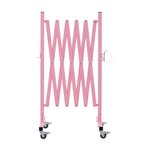 GYMTIME Industrial Expandable Metal Barricade, 16 Feet, Easily Assembled Safety Barrier with Casters, Flexible Mobile Gate, Adjustable Traffic Fence