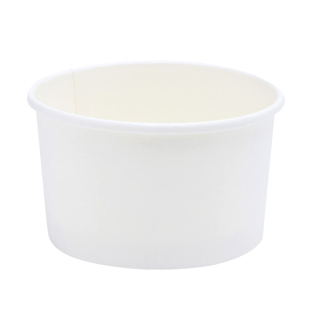 Stockroom Plus 200-Pack Paper Ice Cream Cups - Bulk 8 oz - Disposable Ice Cream Bowls Bulk or Parties - White Ice Cream Cups Disposable