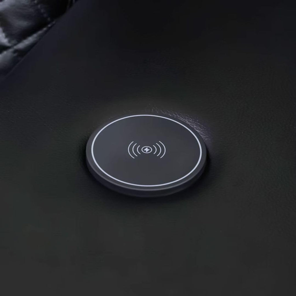 Power Recliner Sofa Set With LED, Leather Furniture Reclining Couch With USB Port/Storage/Cup Holder for Living Room Office Home (Sofa+Loveseat+Chair, Black)