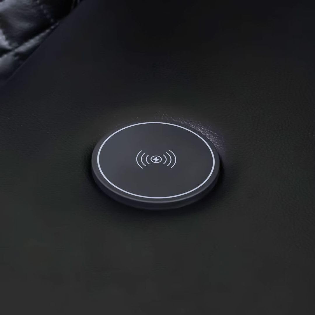 Power Recliner Sofa Set With LED, Leather Furniture Reclining Couch With USB Port/Storage/Cup Holder for Living Room Office Home (Sofa+Loveseat+Chair, Black)