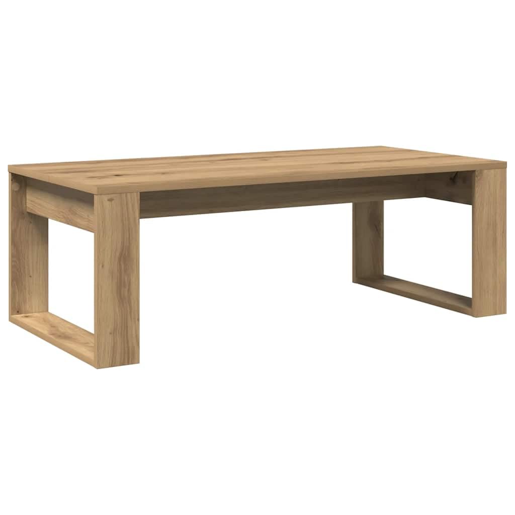 vidaXL Smoked Oak Coffee Table - Modern Style Engineered Wood 40.2"x19.7"x13.8" - Perfect for Living Room, Office, Lounge Spaces