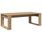 vidaXL Smoked Oak Coffee Table - Modern Style Engineered Wood 40.2"x19.7"x13.8" - Perfect for Living Room, Office, Lounge Spaces