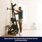 Hydrow Wave wioślarz z 16-calowym ekranem dotykowym HD i głośnikami - przechowywany w pozycji pionowej | Treningi domowe na żywo, wymagana subskrypcja