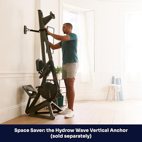 Hydrow Wave Rowing Machine with 16" HD Touchscreen & Speakers - Stows Upright | Live Home Workouts, Membership Required