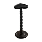 Wood Round Side Table, Small End Table, Plant Stand, Coffee ＆ Drink Table for Living Room,Patio, Bedside, Balcony, Indoor/Outdoor Use (Black)