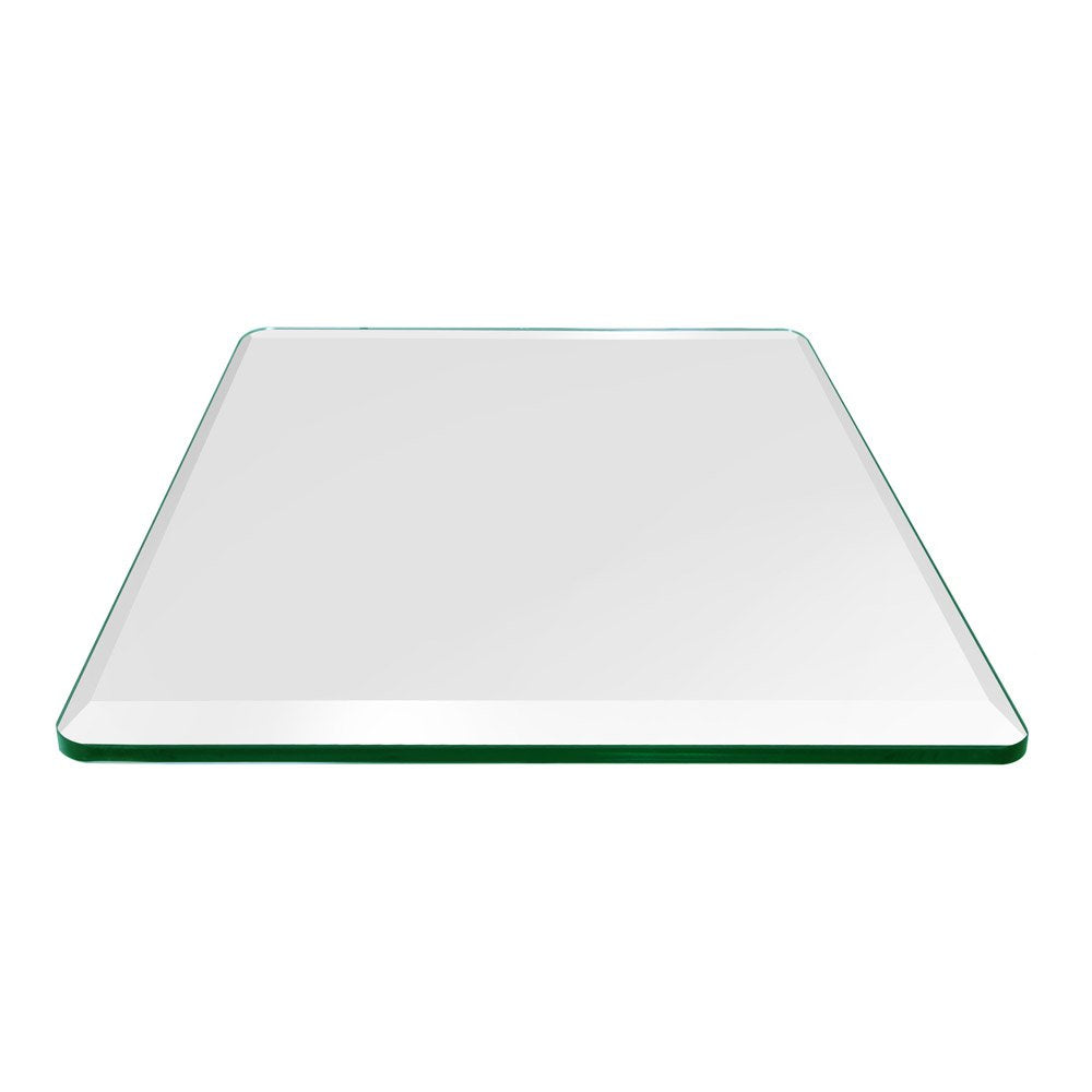 16 inch Square Glass Table Top - Tempered - 1/4" Thick Glass Surface, Safe Flat Polished, Eased Corners, Multipurpose for Dining Table, Patio, Coffee and End Table