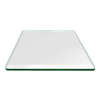 16 inch Square Glass Table Top - Tempered - 1/4" Thick Glass Surface, Safe Flat Polished, Eased Corners, Multipurpose for Dining Table, Patio, Coffee and End Table