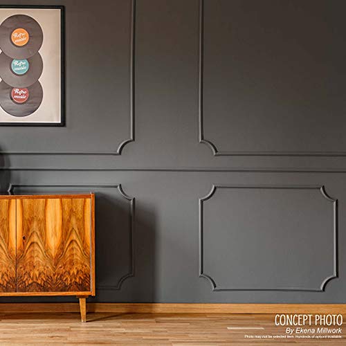 Ekena Millwork PNL20X24AS-02 20"W x 24"H x 1/2"P Ashford Molded Scalloped Wainscot Wall Panel