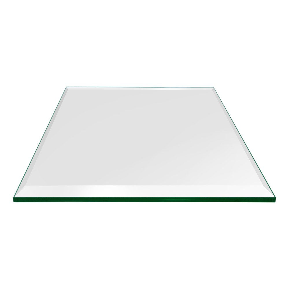 16 inch Square Glass Table Top - Tempered - 1/4" Thick Glass Surface, Safe Flat Polished, Eased Corners, Multipurpose for Dining Table, Patio, Coffee and End Table
