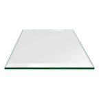 16 inch Square Glass Table Top - Tempered - 1/4" Thick Glass Surface, Safe Flat Polished, Eased Corners, Multipurpose for Dining Table, Patio, Coffee and End Table
