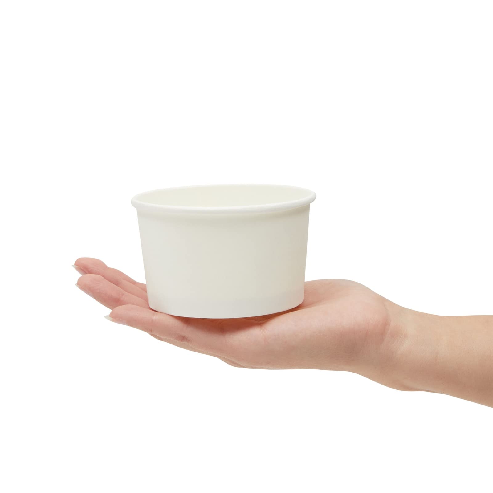 Juvale 100 Stück Einweg-Papier-Eisbecher, Dessertschalen für Sundae-Bar, gefrorener Joghurt (Weiß, 8 oz)